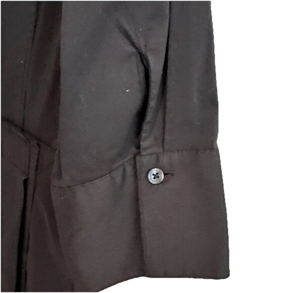 White House Black Market Dress Black Size 2, V Neck 3/4 Sleeves Wednesday button - Picture 6 of 10